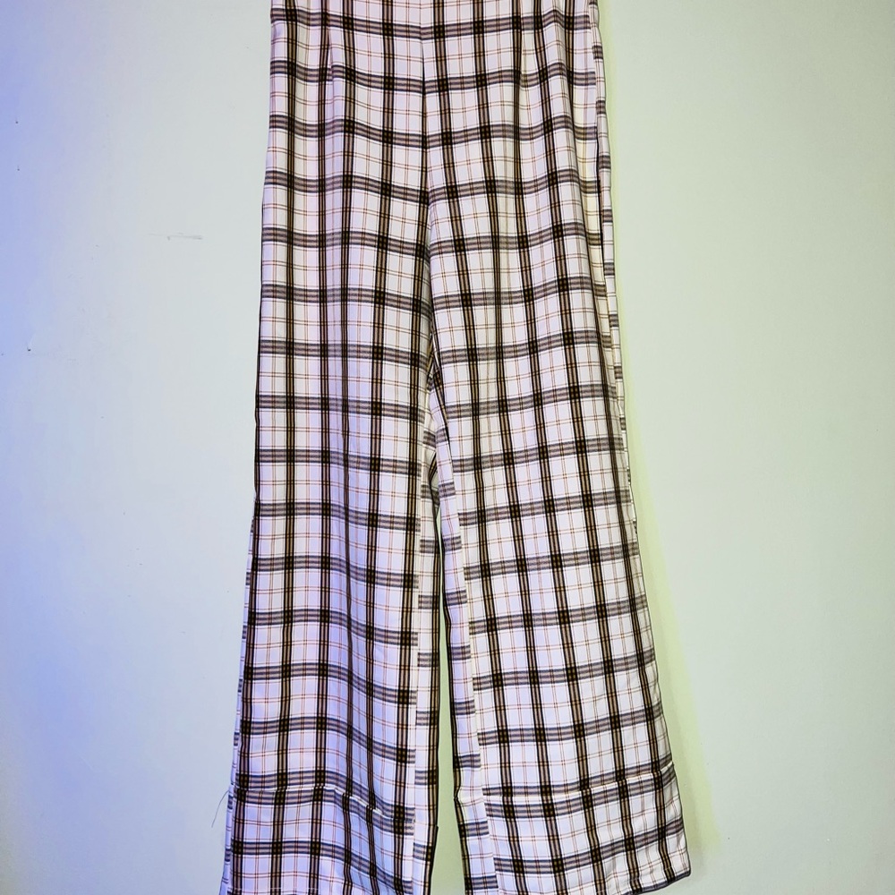 Princess Polly Yellow and Black Plaid Pants